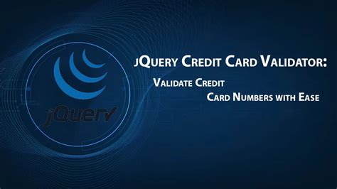 jquery credit card validator download